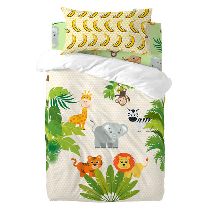 HappyFriday Mr Fox Wild Multicolor Baby Crib Duvet Cover Set 2 Pieces