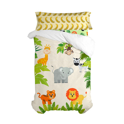 Juego de funda nórdica HappyFriday Mr Fox Wild Multicolor Cama de 80/90 2 Piezas