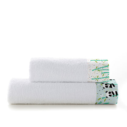 Moshi HappyFriday Towel Set Moshi Panda Garden Blue 2 Pieces