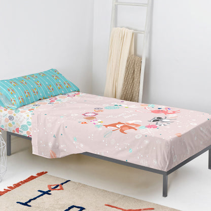 Juego de Sábanas HappyFriday Moshi Moshi Fantasy Multicolor Cama de 105 2 Piezas