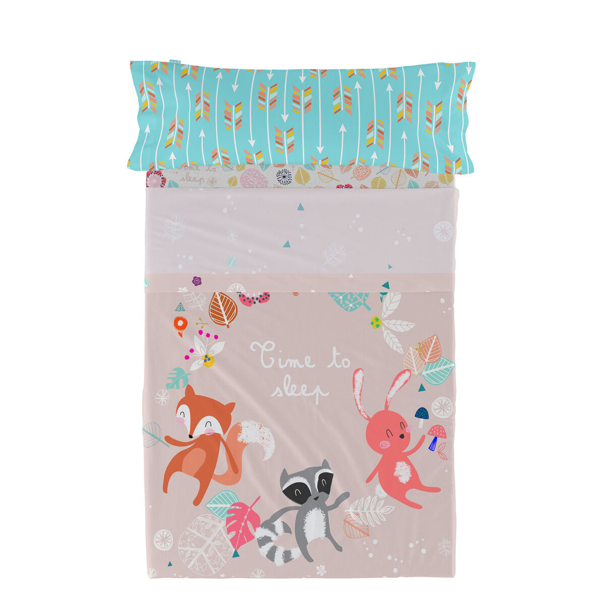 Juego de Sábanas HappyFriday Moshi Moshi Fantasy Multicolor Cama de 105 2 Piezas