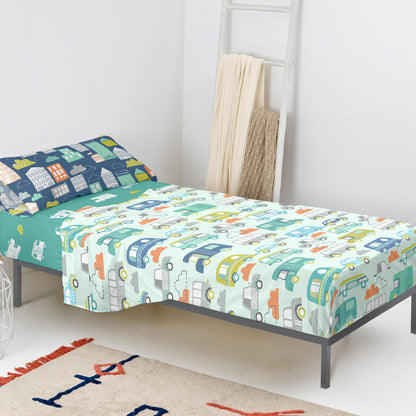 Juego de Sábanas HappyFriday Moshi Moshi Holidays  Multicolor Cama de 105 2 Piezas