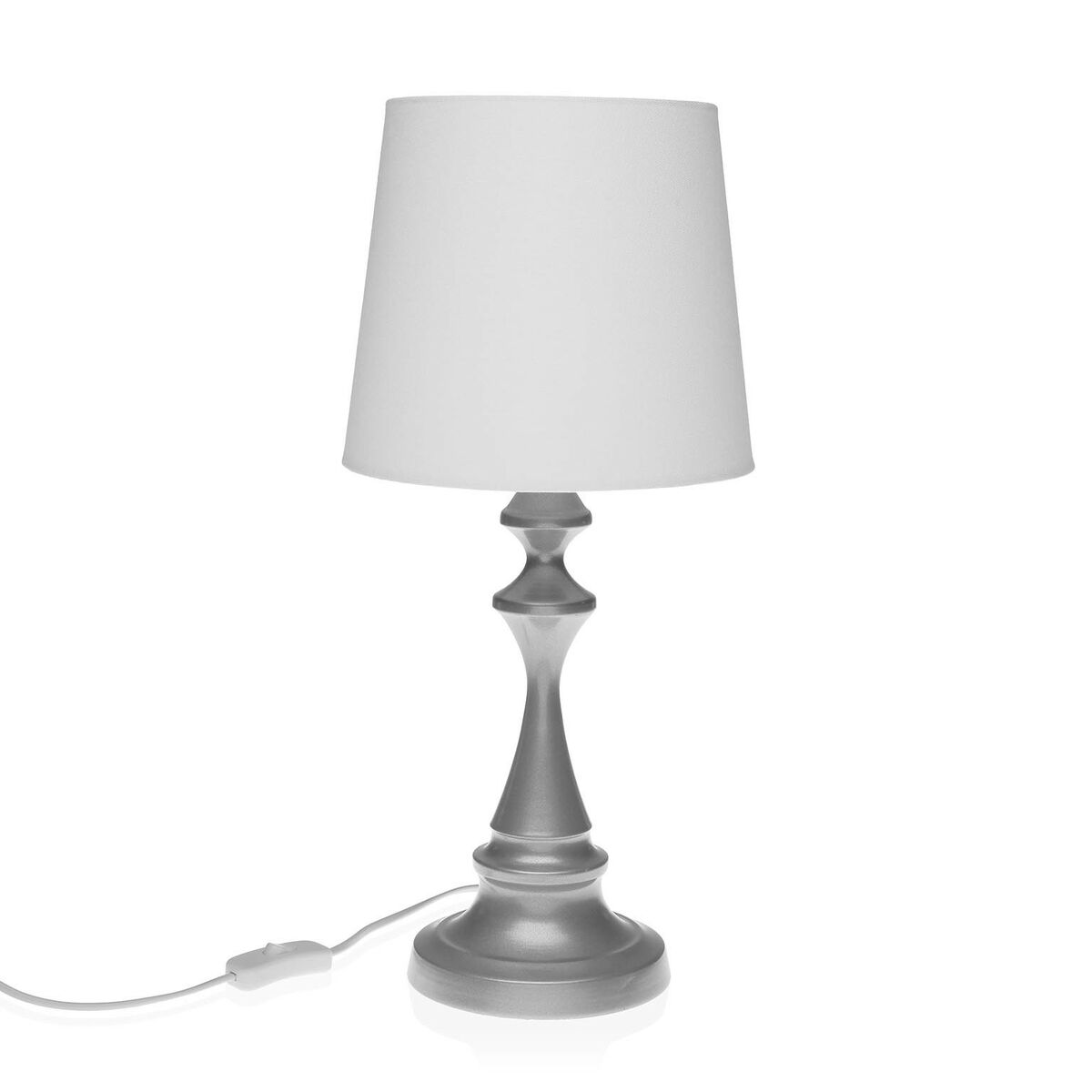 Versa Gene Table Lamp Grey 23 x 49 cm Metal