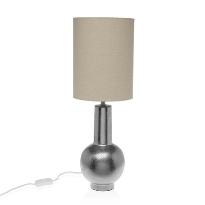 Versa Table Lamp Silver Ceramic 20 x 57 x 20 cm