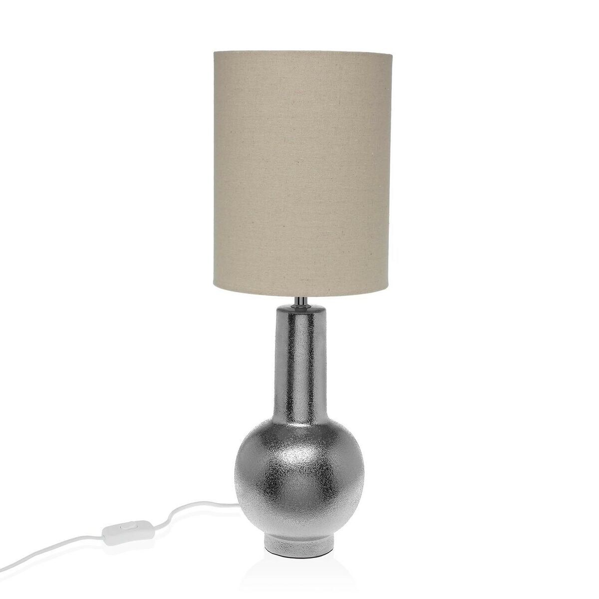 Versa Table Lamp Silver Ceramic 20 x 57 x 20 cm