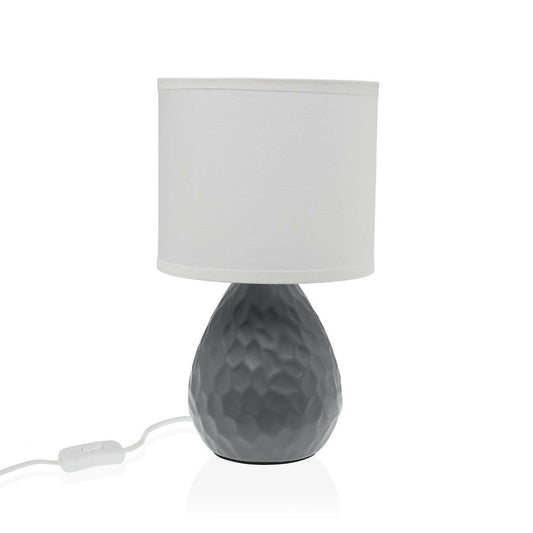 Versa Table Lamp Grey White Ceramic 40 W 15.5 x 27.5 cm