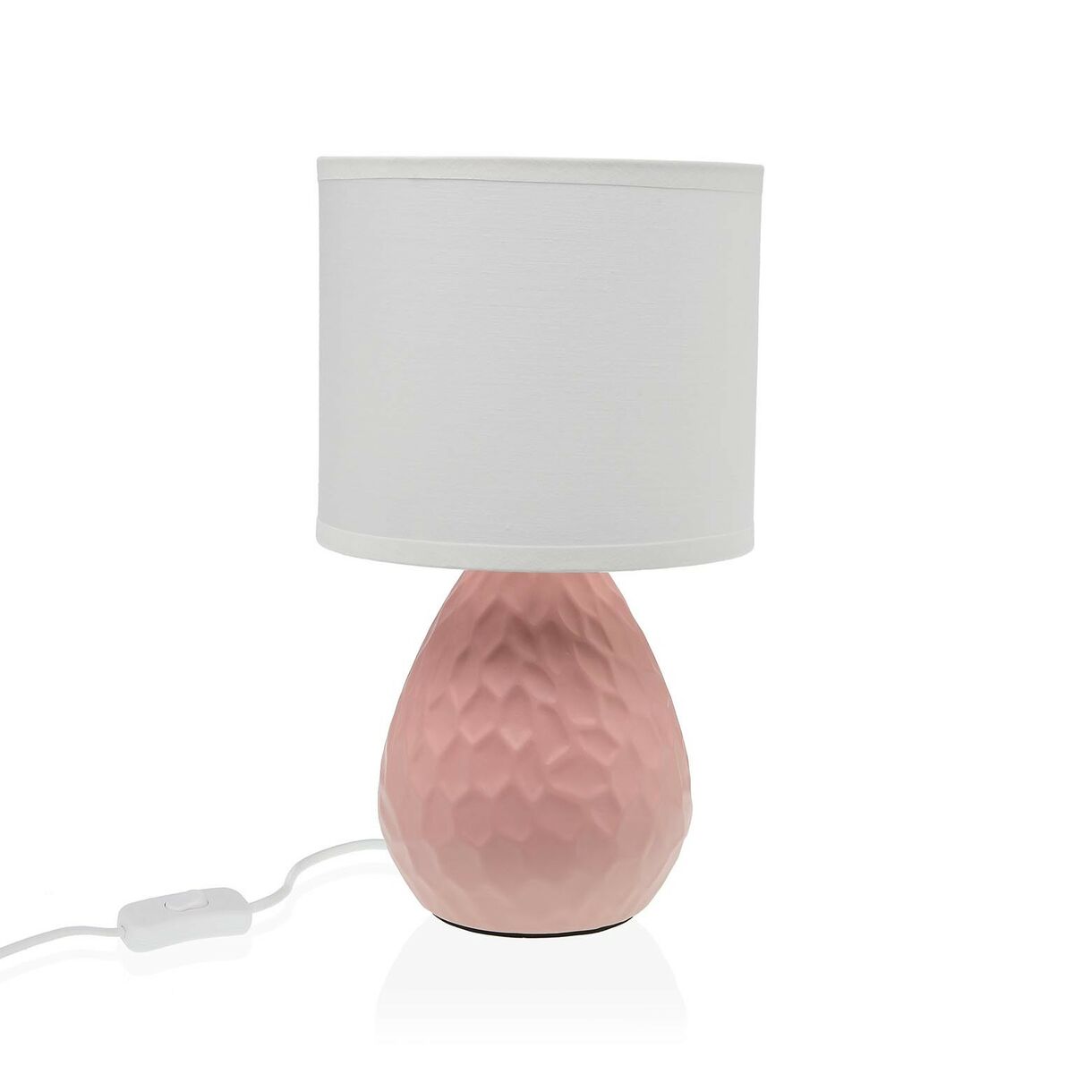 Versa Table Lamp Pink White Ceramic 40 W 15.5 x 27.5 cm