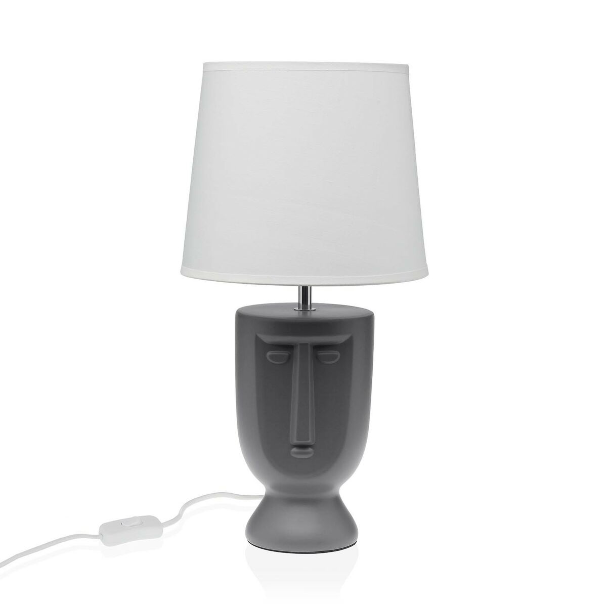 Versa Table Lamp Grey Ceramic 60 W 22 x 42.8 cm