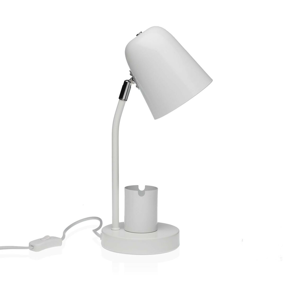 Versa Desk Lamp White Metal 18 x 40 x 14 cm