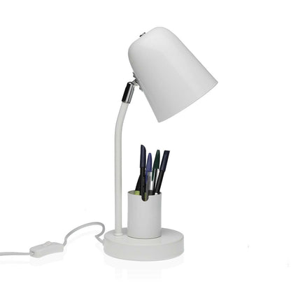 Versa Desk Lamp White Metal 18 x 40 x 14 cm