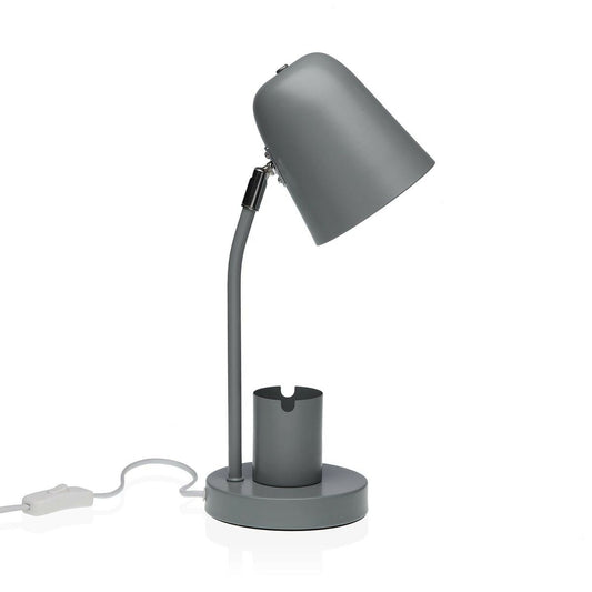 Versa Desk Lamp Grey Metal 18 x 40 x 14 cm