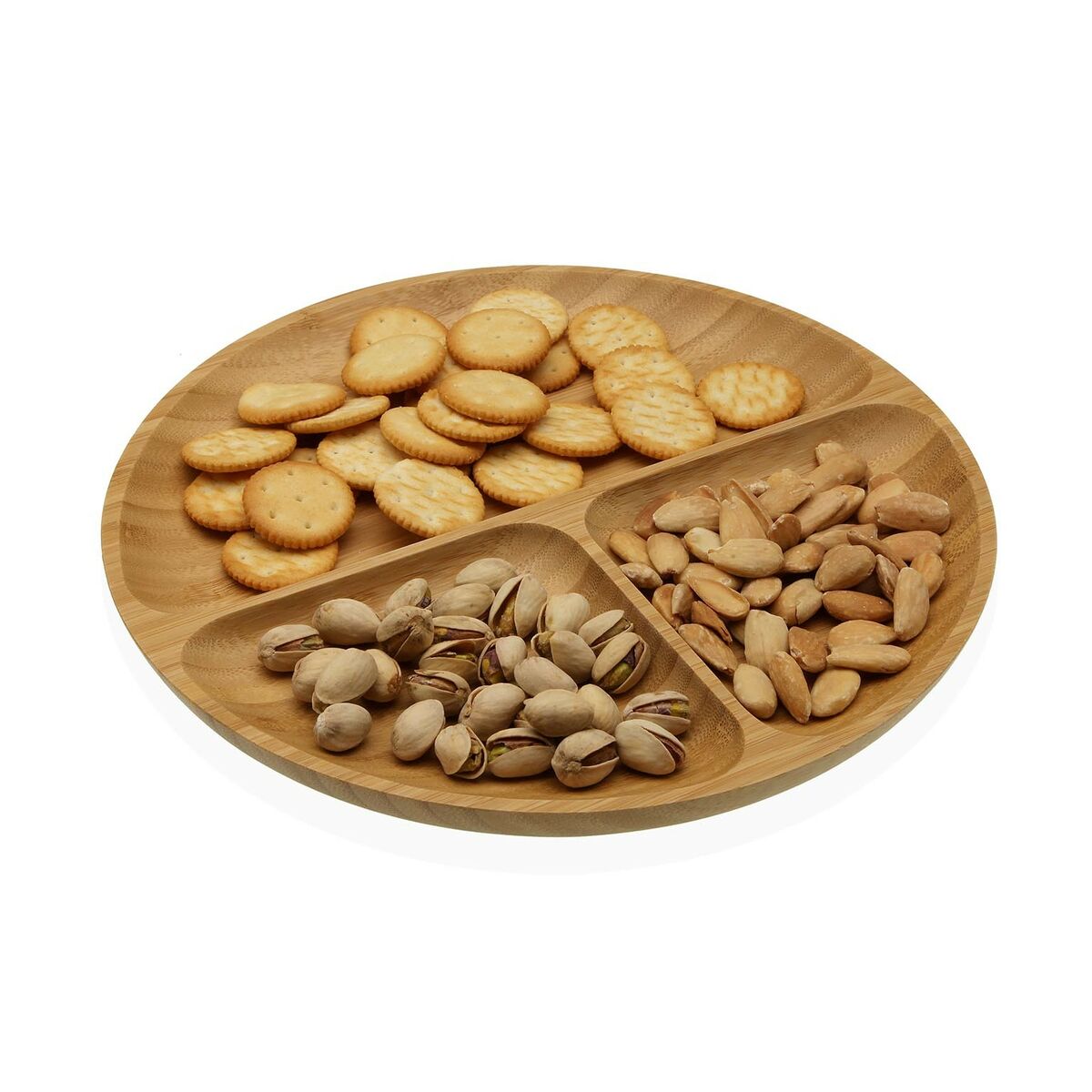 Versa Bamboo Snack Tray 25 x 2 x 25 cm