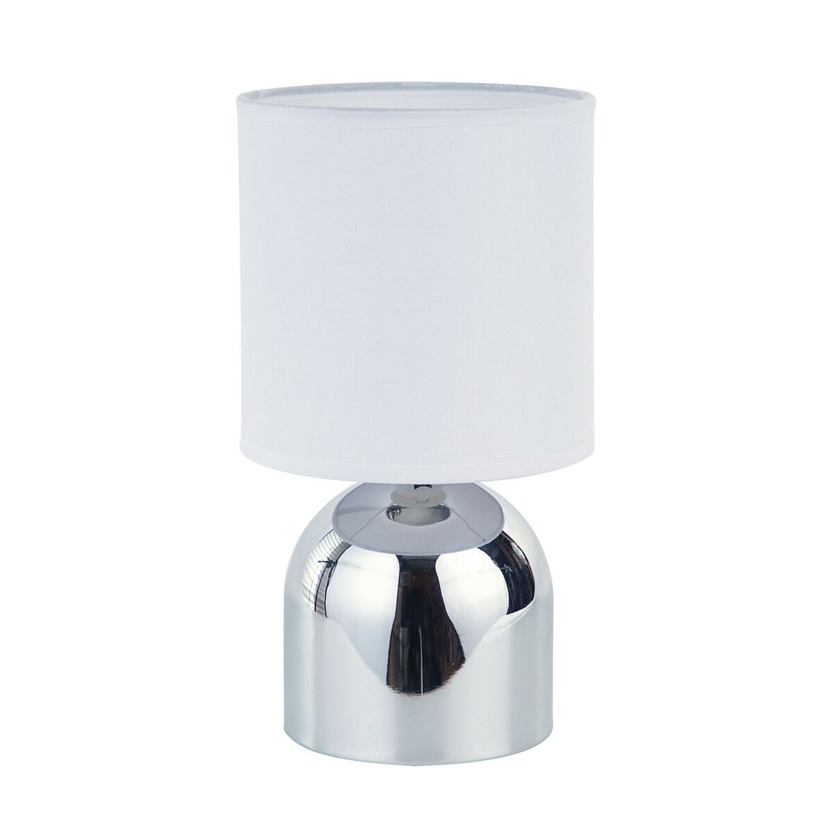 Versa Table Lamp Silver Metal 14 x 25 x 14 cm