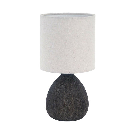 Versa Table Lamp Black Ceramic 14 x 28 x 14 cm