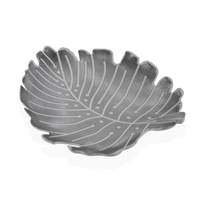 Versa Gray Leaf Centerpiece 28 x 3.5 x 33 cm