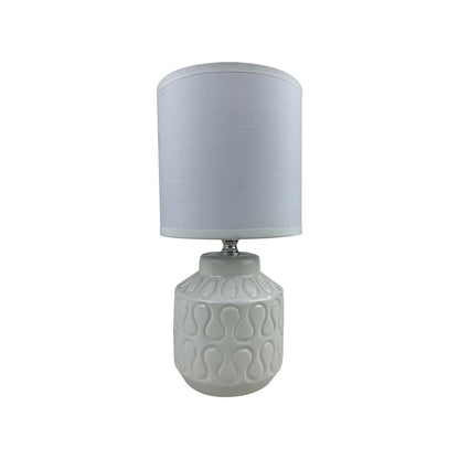 Versa Lizzy Table Lamp White Ceramic 13 x 26.5 x 10 cm