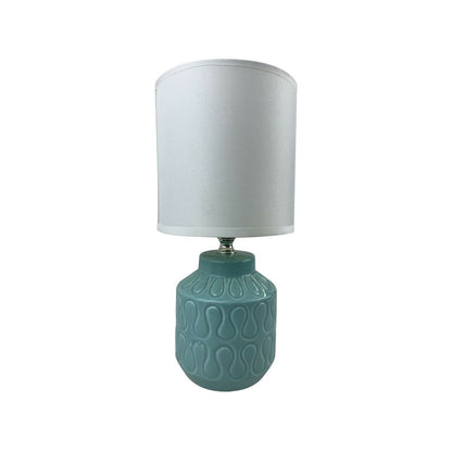 Versa Lizzy Table Lamp Blue Ceramic 13 x 26.5 x 10 cm