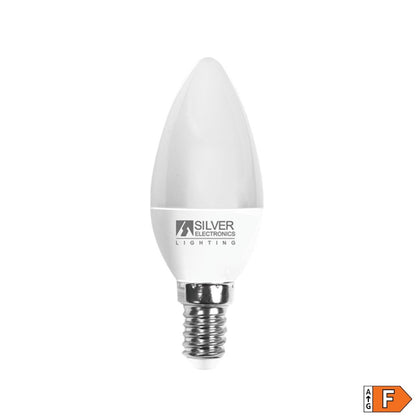 LED Candle Bulb Silver Electronics White Light 6 W 5000 K