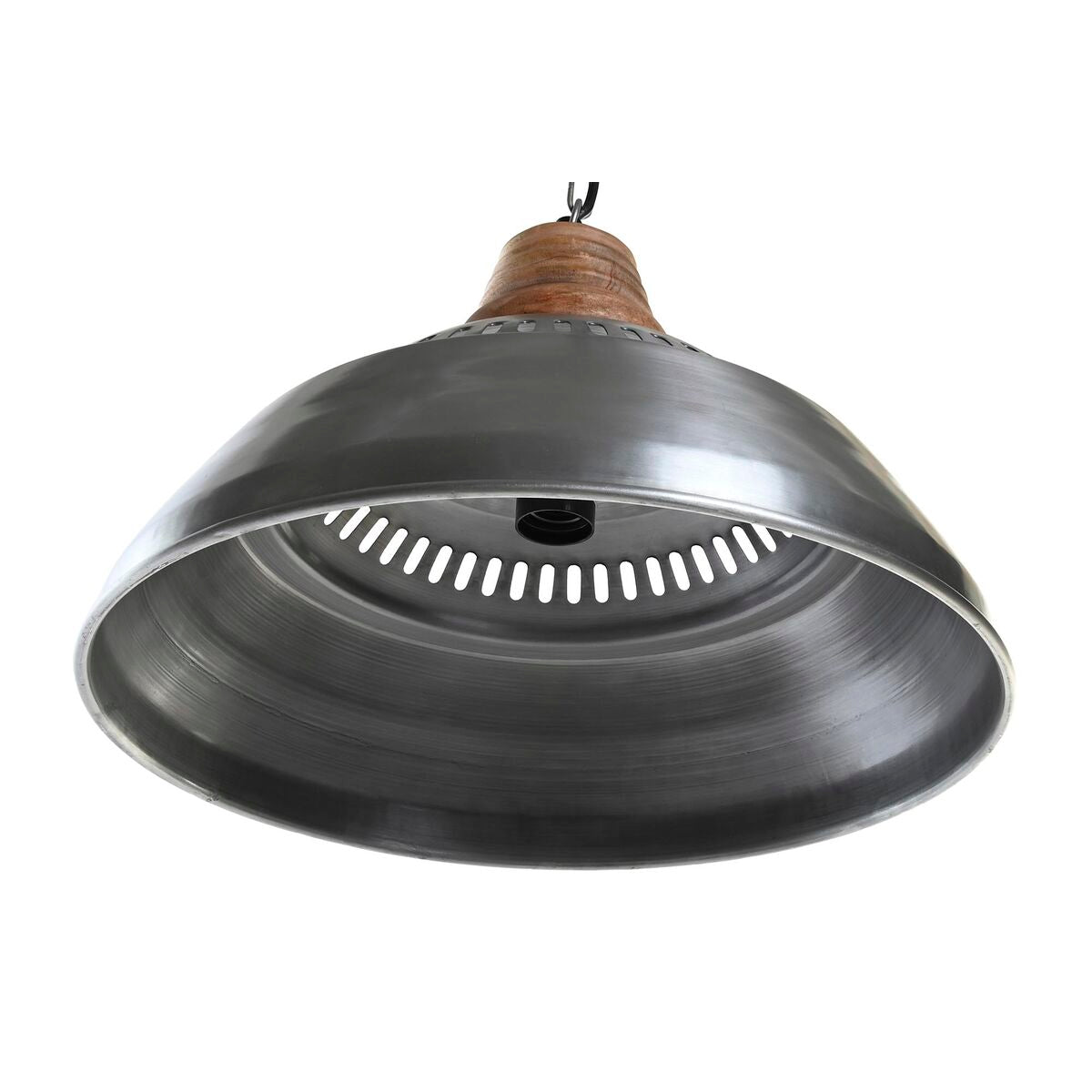 DKD Home Decor Ceiling Lamp Silver Brown Iron Mango Wood 50 W (43 x 43 x 31 cm)