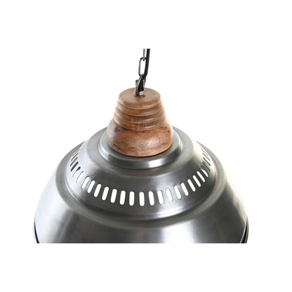 DKD Home Decor Ceiling Lamp Silver Brown Iron Mango Wood 50 W (43 x 43 x 31 cm)