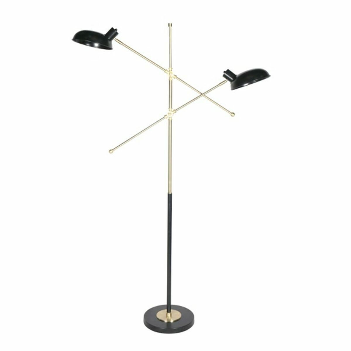 DKD Home Decor Floor Lamp Black Gold Metal 50 W 220 V 120 x 30 x 174 cm