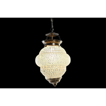 DKD Home Decor Crystal Ceiling Lamp White Metal 25 W (23 x 23 x 33 cm)