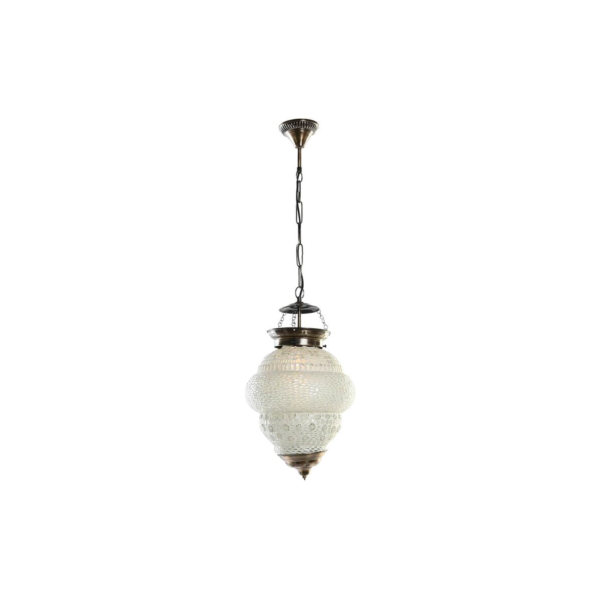 DKD Home Decor Crystal Ceiling Lamp White Metal 25 W (23 x 23 x 33 cm)