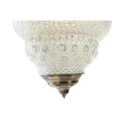 DKD Home Decor Crystal Ceiling Lamp White Metal 25 W (23 x 23 x 33 cm)