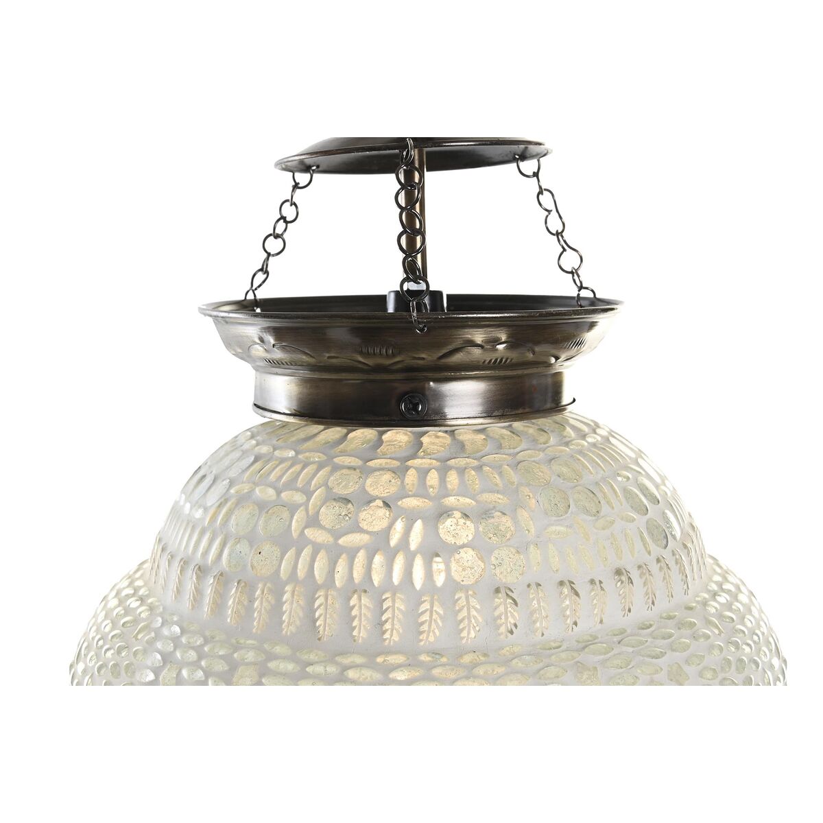 DKD Home Decor Crystal Ceiling Lamp White Metal 25 W (23 x 23 x 33 cm)