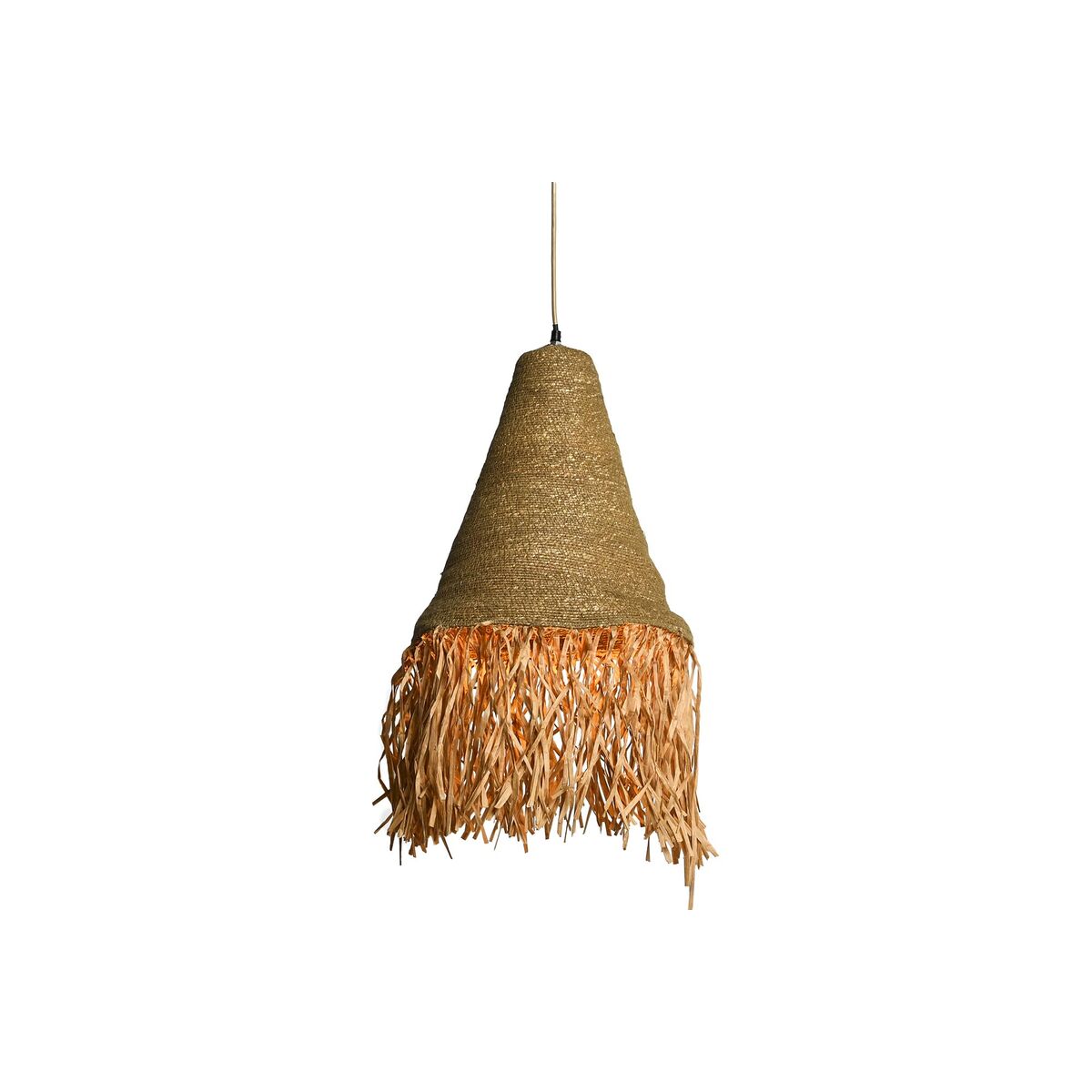 Lámpara de Techo DKD Home Decor Natural Hierro 50 W Jute (44 x 44 x 67 cm)