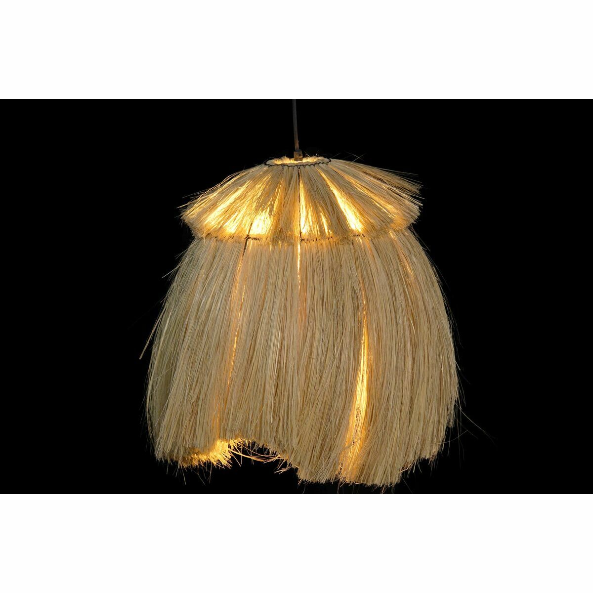 DKD Home Decor Natural Metal 40 W Jute Ceiling Lamp (45 x 45 x 55 cm)