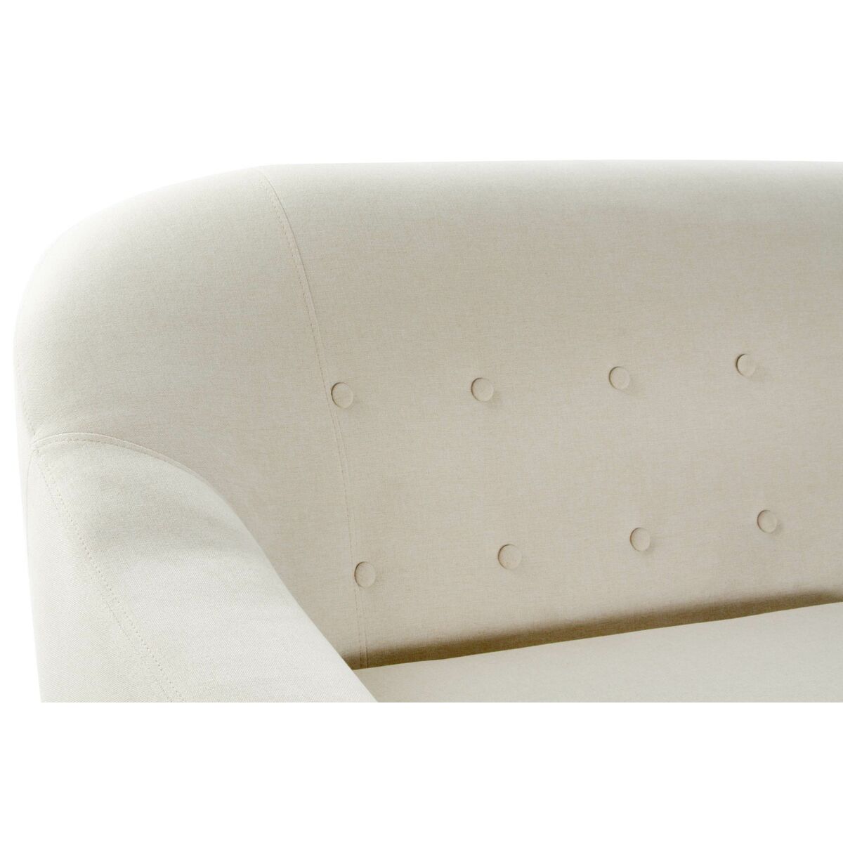 Sofá Chaise Longue DKD Home Decor Crema Madera de caucho 226 x 144 x 84 cm