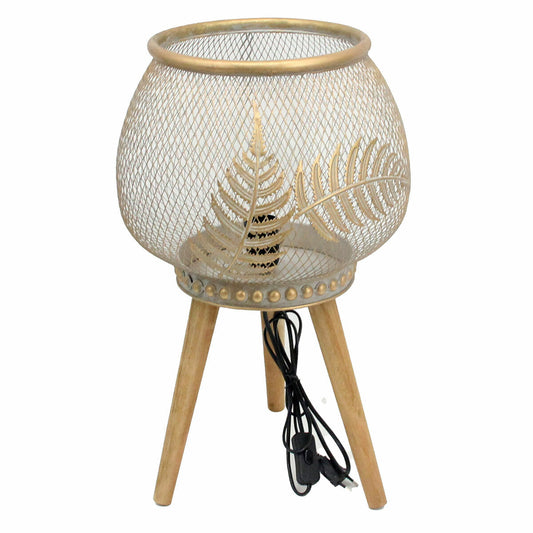 DKD Home Decor Table Lamp Gold Metal Wood (33 x 33 x 51 cm)