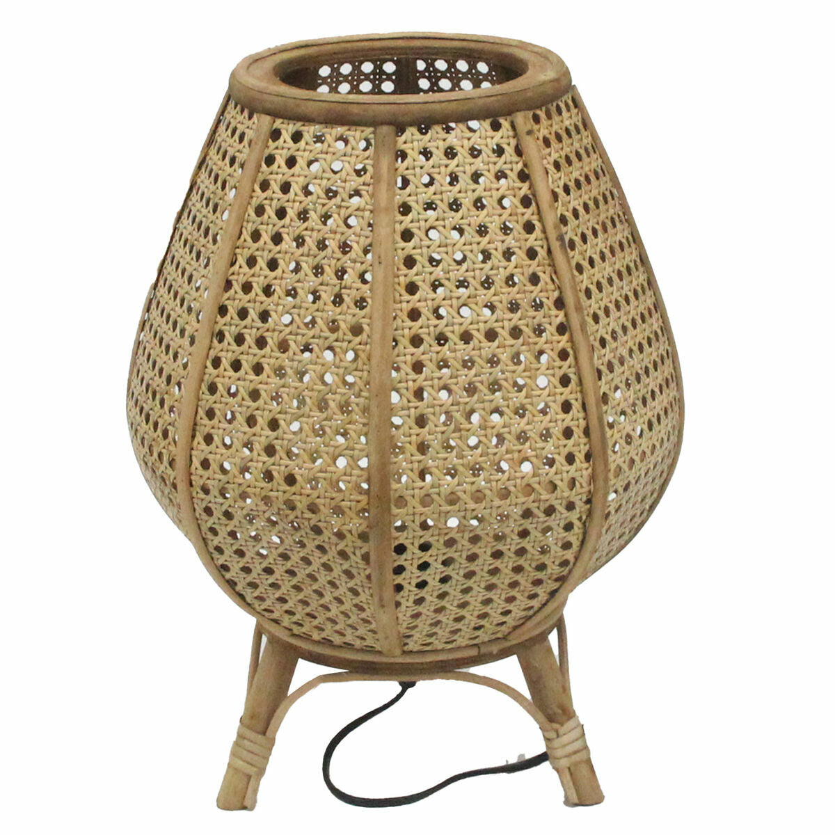 DKD Home Decor Brown Rattan Table Lamp 50 W (29 x 29 x 40 cm)