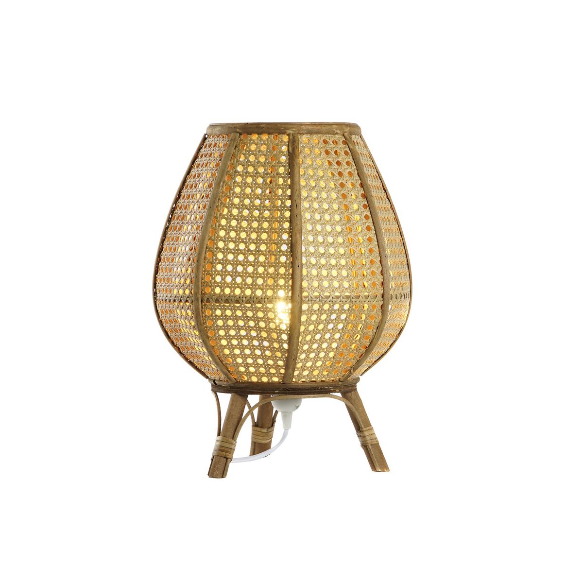 DKD Home Decor Brown Rattan Table Lamp 50 W (29 x 29 x 40 cm)