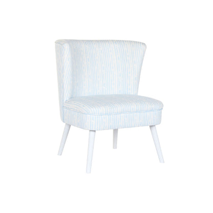 DKD Home Decor Armchair 73 x 67 x 85 cm Blue Wood White