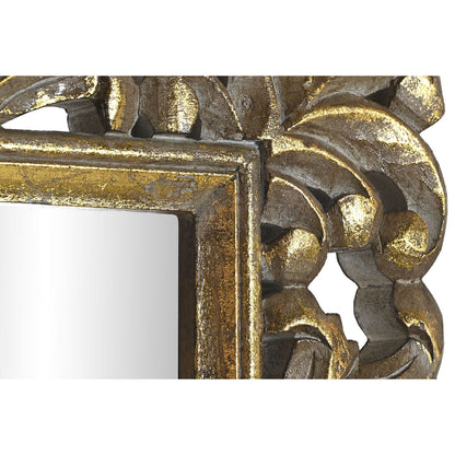 DKD Home Decor Wall Mirror 60 x 3.5 x 180 cm Gold Glass Mango Wood