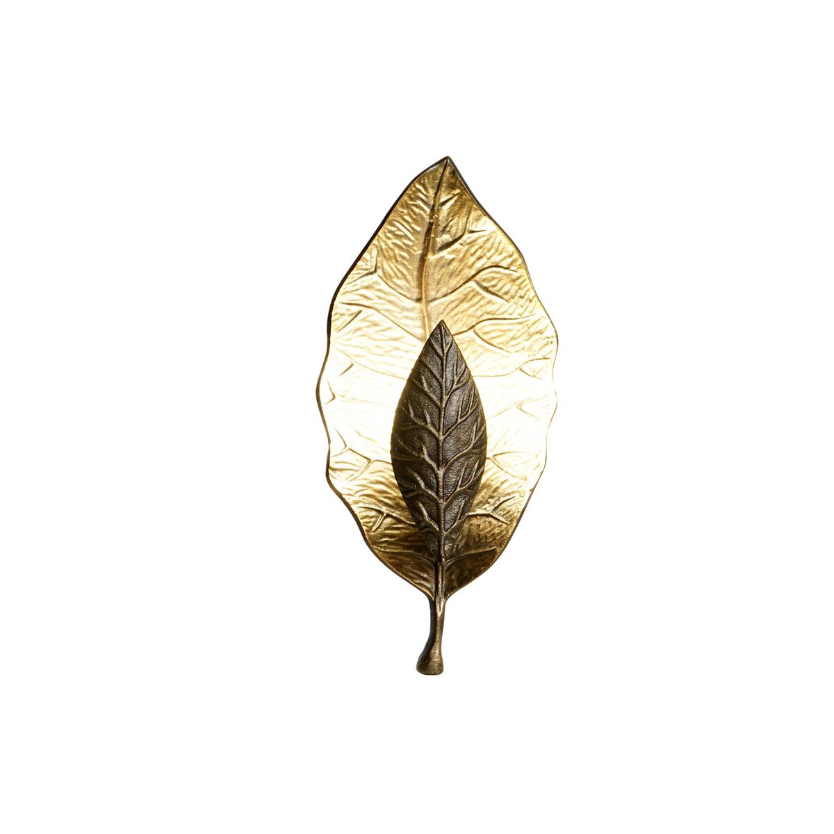 Lámpara de Pared DKD Home Decor 21 x 10 x 46 cm Aluminio Bronce 220 V 50 W Hoja de planta