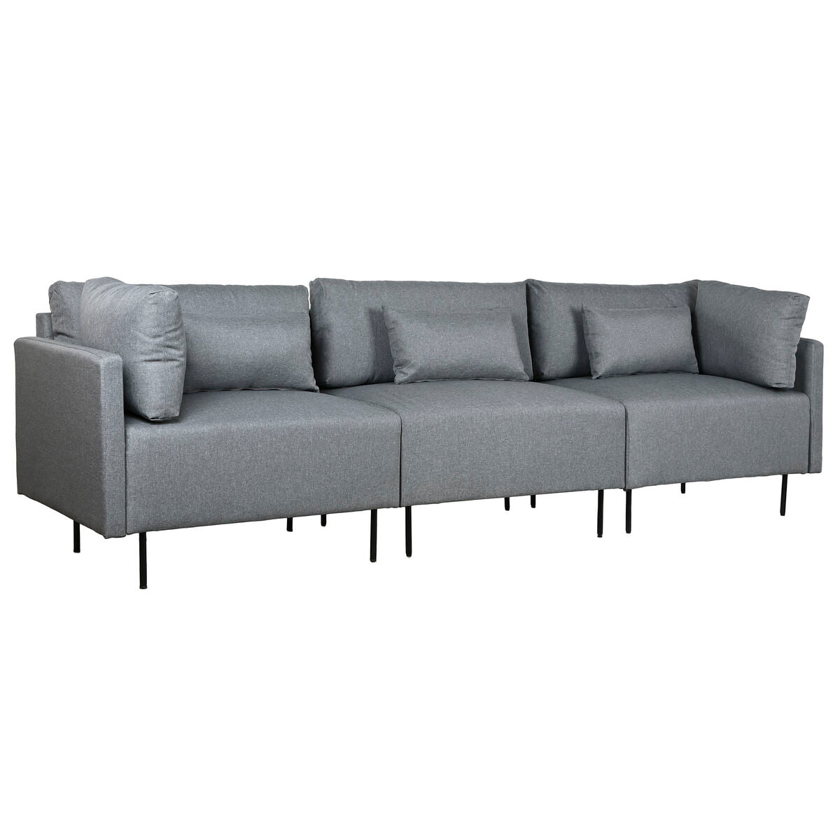 Chaise Longue Sofa DKD Home Decor Gray Metal Modern 276 x 152.5 x 84 cm