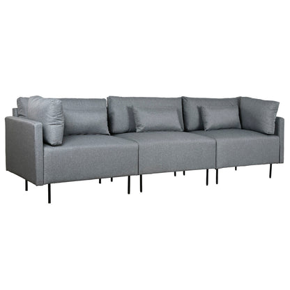 Sofá Chaise Longue DKD Home Decor Gris Metal Moderno 276 x 152,5 x 84 cm