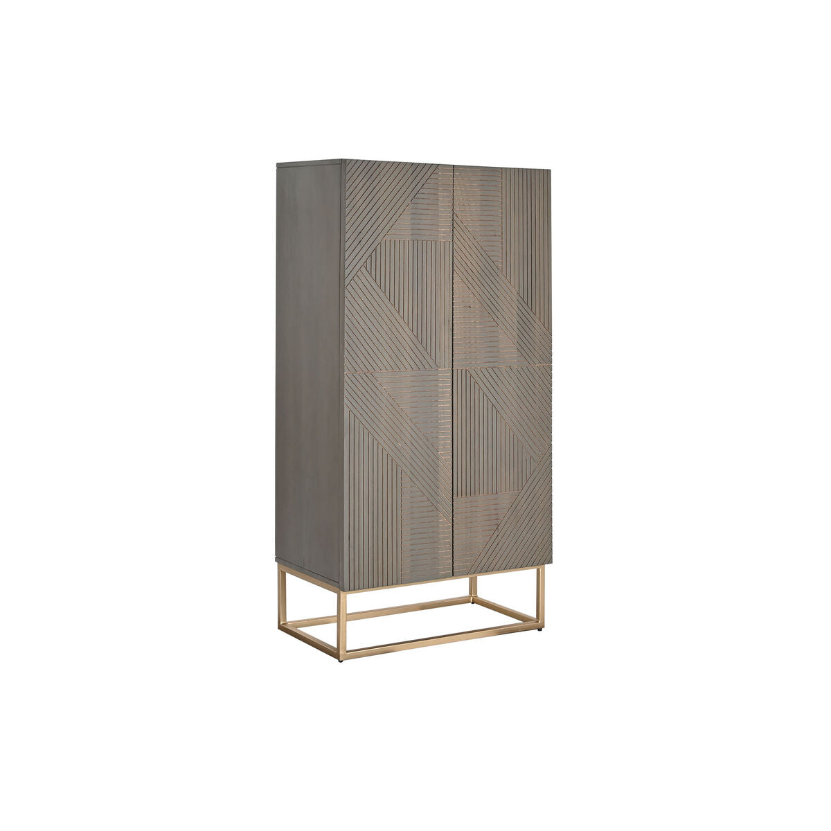 Armario DKD Home Decor 70 x 38 x 140 cm Dorado Madera Gris oscuro