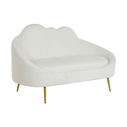 DKD Home Decor Sofa Mustard White Metal Clouds Scandi 155 x 75 x 92 cm