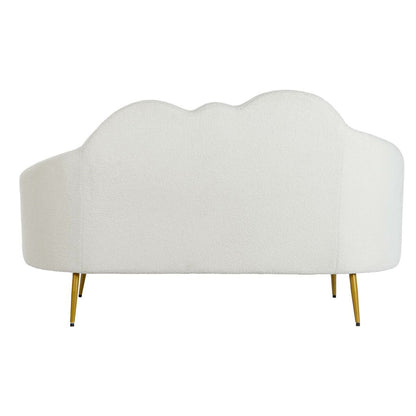 DKD Home Decor Sofa Mustard White Metal Clouds Scandi 155 x 75 x 92 cm