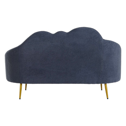 DKD Home Decor Sofa Blue Gold Metal Clouds Scandi 155 x 75 x 92 cm