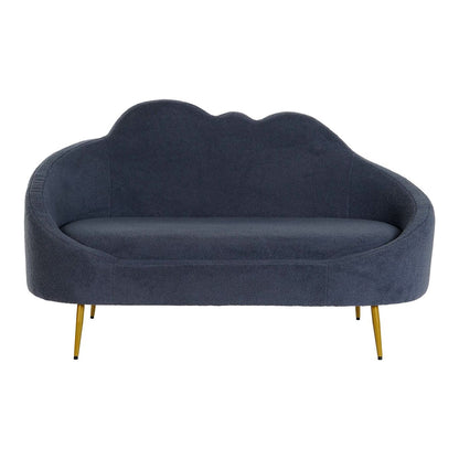 DKD Home Decor Sofa Blue Gold Metal Clouds Scandi 155 x 75 x 92 cm