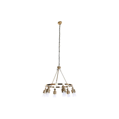 DKD Home Decor Ceiling Lamp 66 x 66 x 60 cm Gold Crystal Metal 40 W