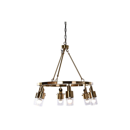 DKD Home Decor Ceiling Lamp 66 x 66 x 60 cm Gold Crystal Metal 40 W