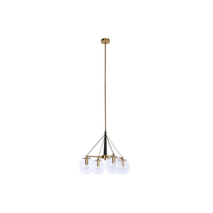 DKD Home Decor Ceiling Lamp 50 x 50 x 144 cm Gold Crystal Metal 50 W