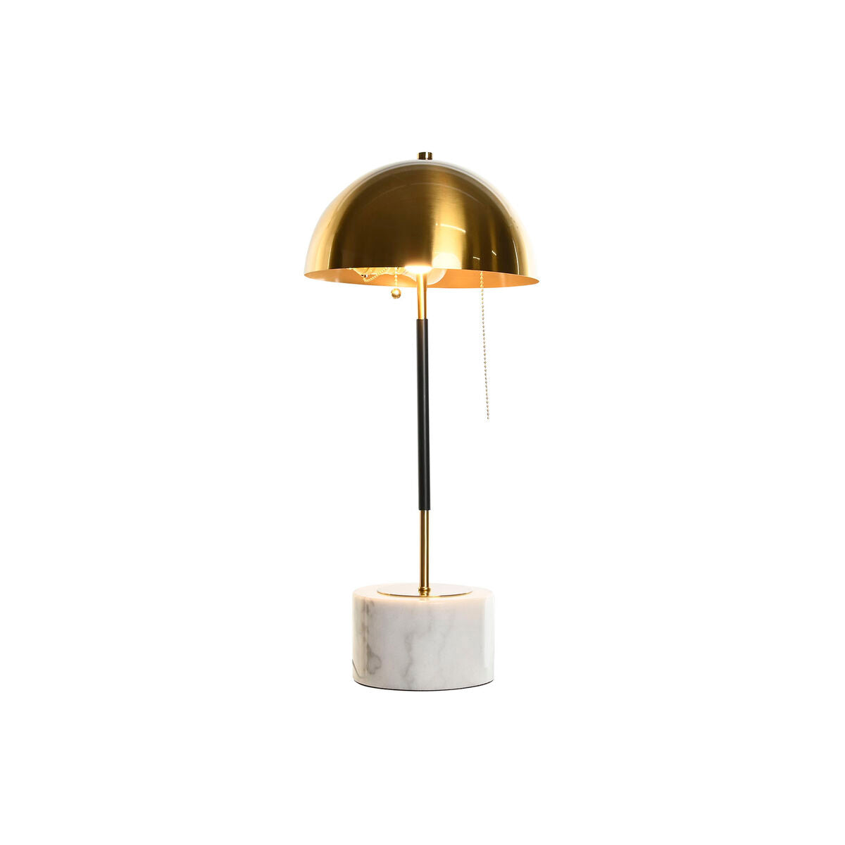 DKD Home Decor Table Lamp Black Gold Metal Marble 50 W 220 V 25 x 25 x 58 cm