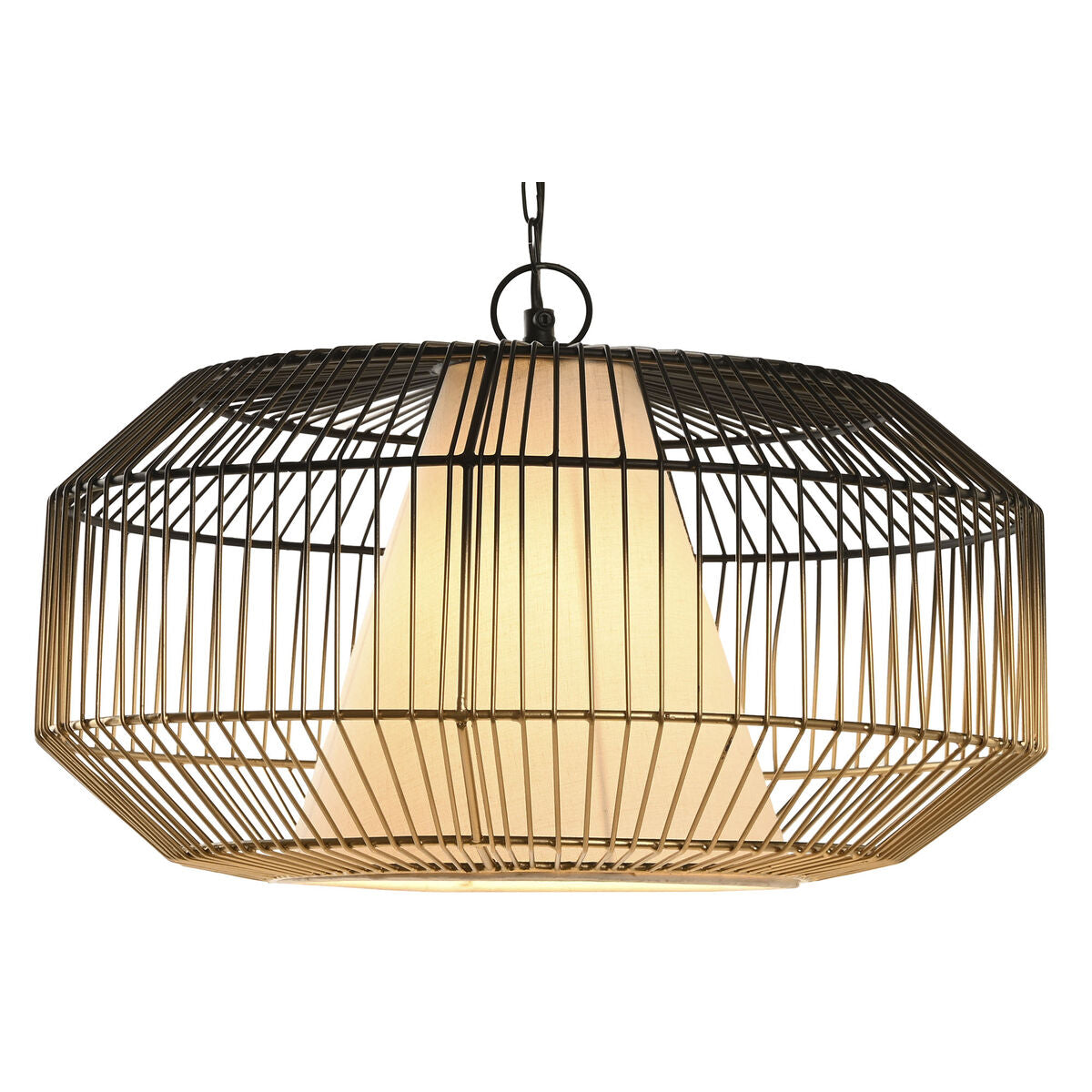 DKD Home Decor Ceiling Lamp 42 x 42 x 23 cm Black Gold Iron 50 W